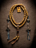 54 håndskårne Kutulu Master Replica naturlige gamle materiale yakknogle mala bedeperler armbånd Sidpa Gyalpo kranie håndlavet yakknogle tibetansk buddhistisk rosenkrans armbånd