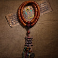 Tibetan Style Natural Old Material Yak Bone 108 Beads Prayer Mala For Men Women Yak Bone Bracelet Necklace With Scripture Buckle Handmade Tibetan Jewelry