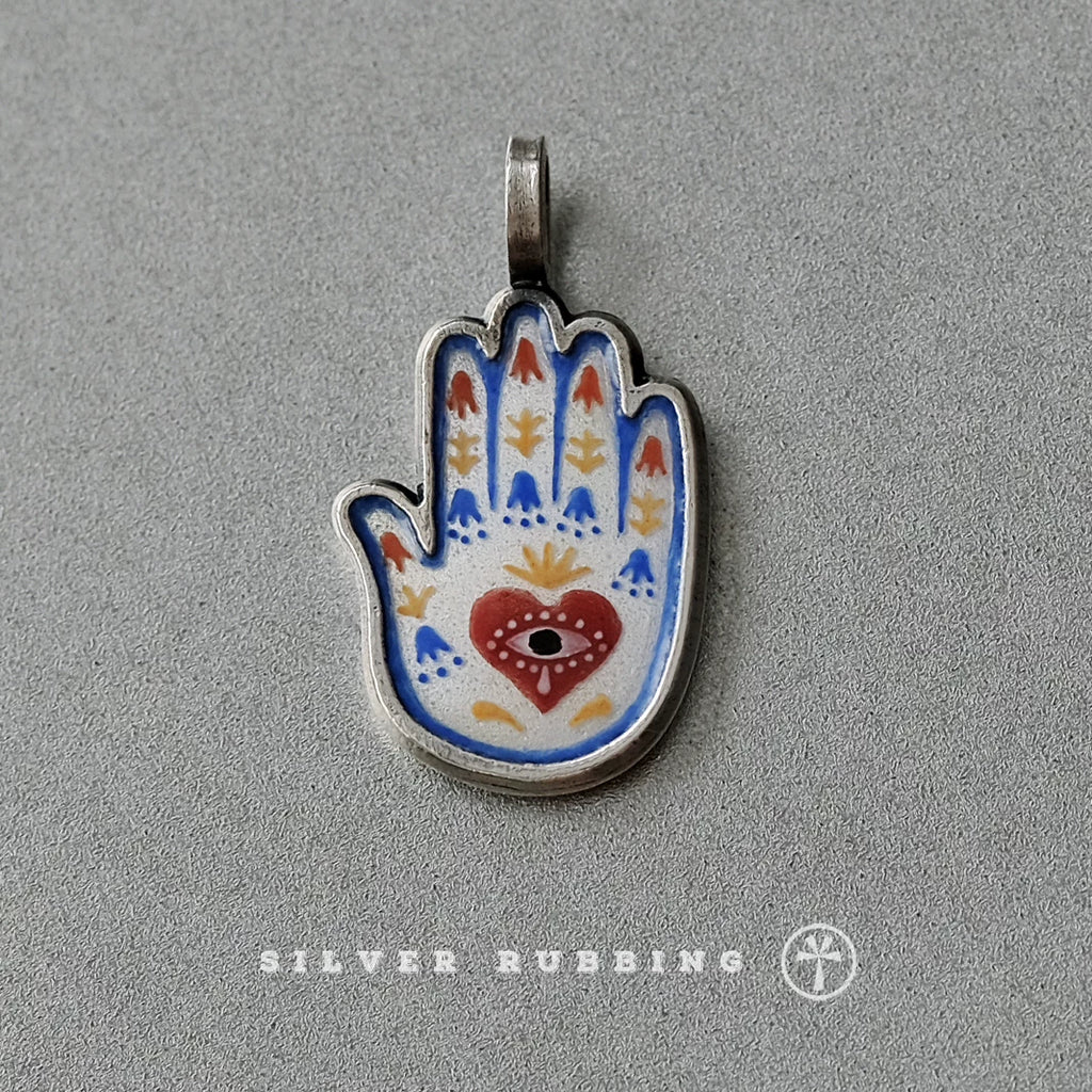 Original Handmade Niche Painted Enamel Pendant Charm Necklace 99 Solid Sterling Silver Fine Silver Jewelry For Women From Boutique Jewelry Store
