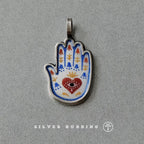 Original Handmade Niche Painted Enamel Pendant Charm Necklace 99 Solid Sterling Silver Fine Silver Jewelry For Women From Boutique Jewelry Store
