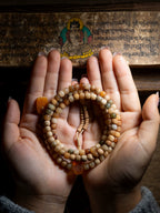 108 Beads Jadeified Dragon Spine Bodhi Mala Beads Multi Treasure Hand String Buddhist Prayer Rosary For Meditation Yoga Spiritual Practice Handmade Ethnic Style Jewelry