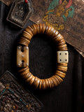 Traditional Tibetan Classic Old Material Yak Bone Single Loop Prayer Beads Bracelet Handmade Spirit Yak Bone Mala Beads Wristband For Men Wenwan Collection Hand Play