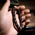 Authentic Inheritance Tibetan Natural Old Yak Bone Prayer Beads Bracelet Vintage Dharma Gaga Beaded Wrist Bracelet Unisex Handcrafted Tibetan Buddhism Meditation Wenwang Jewelry