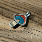Original Handmade Unique Enamel Painting Pendant 999 Pure Silver Necklace Handcrafted Independent Design Minimalist Fine Silver Jewelry For Women Everyday Wear And Special Gif