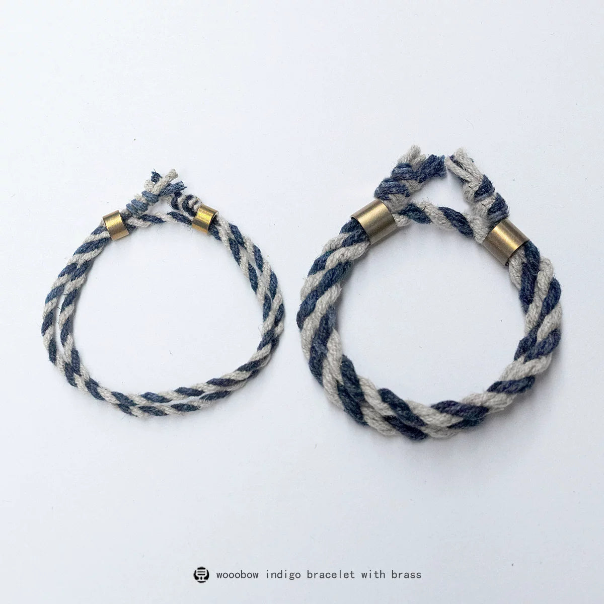 Handmade Two Layer One Size Blue Indigo Dyed Cotton Linen Woven Vintage Doudengmuwa Bracelet Boho Style Couple Woven Bangle For Men And Women Daily Wear