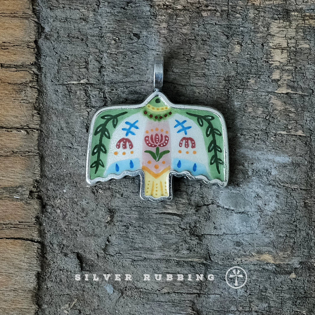 Independent Original Handcrafted Niche Enamel Charm Pendant 99 Pure Sterling Silver Necklace Elegant Silver Jewelry for Personalized Jewelry Store
