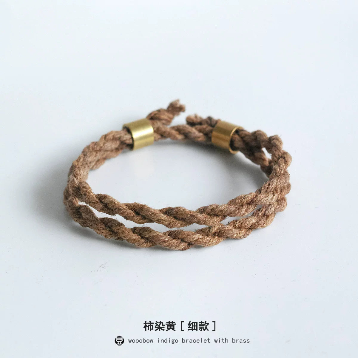 Handmade Two Layer One Size Blue Indigo Dyed Cotton Linen Woven Vintage Doudengmuwa Bracelet Boho Style Couple Woven Bangle For Men And Women Daily Wear