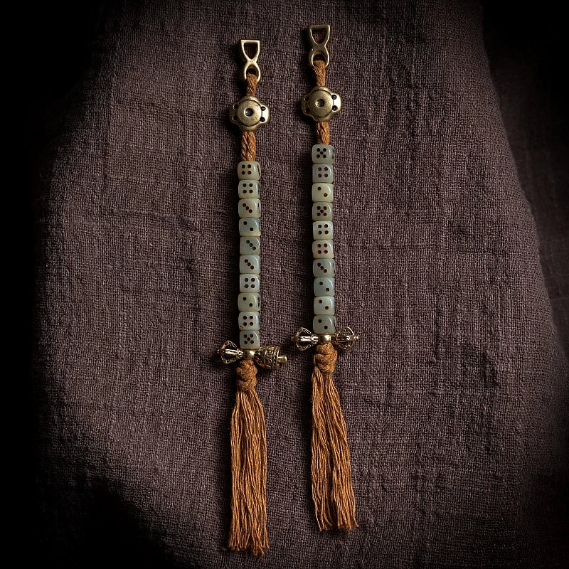 Authentic Tibetan Kajegdo Standard Counter Beads Accessory Yak Bone Camel Bone Mala Bracelet Side Pendant Tassel Small Tibetan Element Jewelry