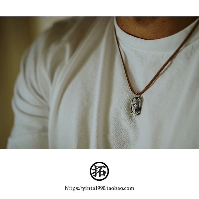 Handmade Original 999 Pure Silver Coin Pendant Necklace Sterling Silver Silver Jewelry Unique Artistic Charm Jewelry for Daily Wear from Independent Designer Jewelry Store