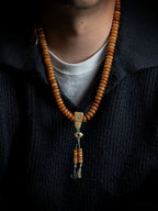 108 Pieces Old Stock Tibetan Natural Yak Bone Prayer Beads Mala Bracelet Men Bracelet For Daily Play Handheld Buddhist Mala Yak Bone Jewelry