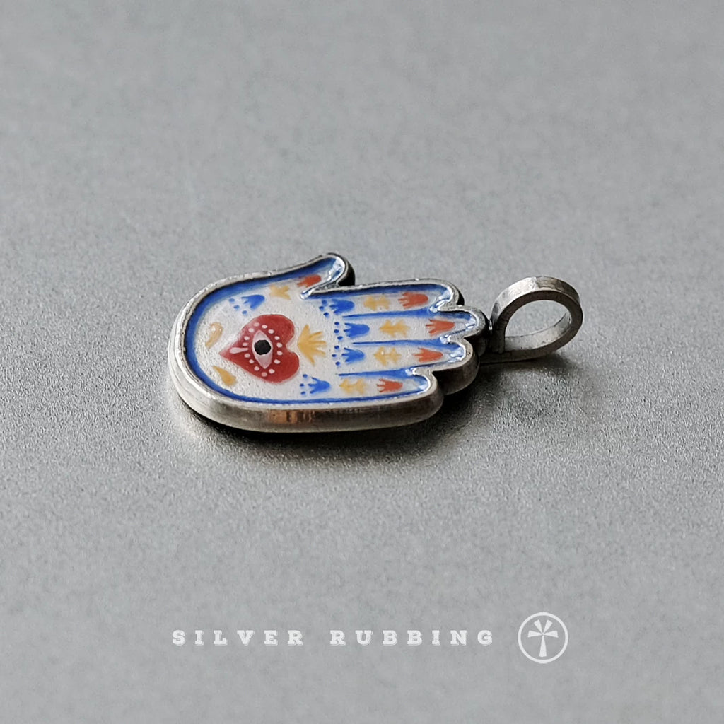Original Handmade Niche Painted Enamel Pendant Charm Necklace 99 Solid Sterling Silver Fine Silver Jewelry For Women From Boutique Jewelry Store