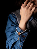 Miniature Star-Moon Bodhi Bracelet Single Loop Large Blank Space Sandalwood Beads Wrist Bracelet Handcrafted Natural Buddhist Prayer Mala Beads Mini Star-Moon Bodhi Single Circle Bracelet for Daily Wear Meditation
