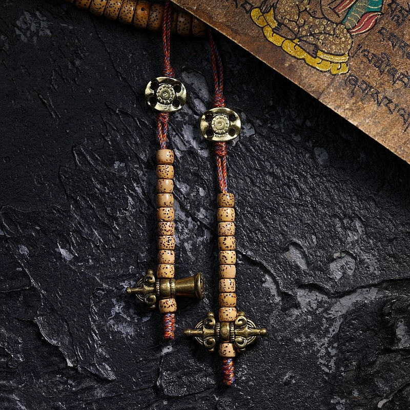 Original Tibetan Style 108 Beads Natural Star-Moon Bodhi Seed Mala Prayer Beads Bracelet For Men Women Bracelet Sutra Buckle Necklace Rosary Handmade