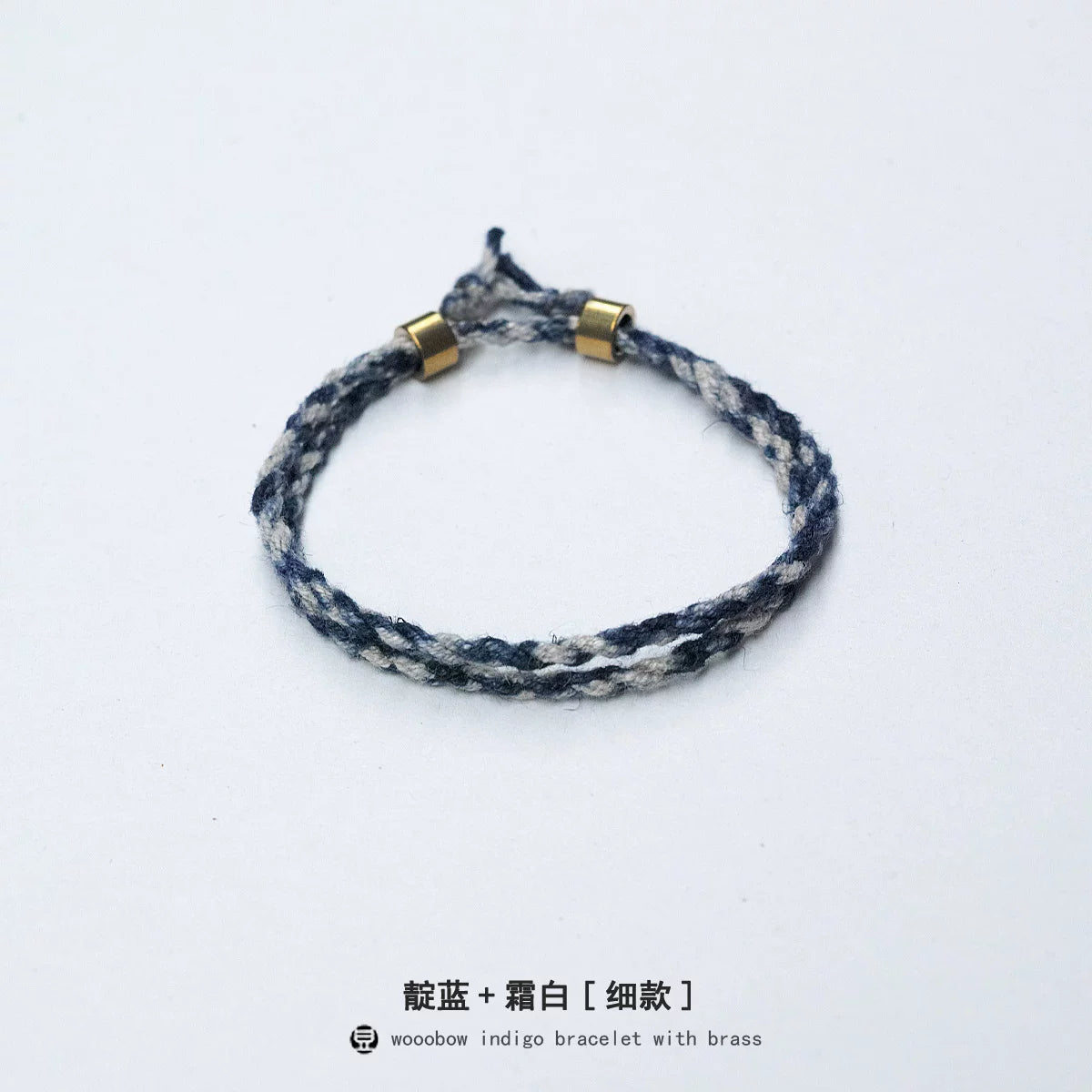 Handmade Two Layer One Size Blue Indigo Dyed Cotton Linen Woven Vintage Doudengmuwa Bracelet Boho Style Couple Woven Bangle For Men And Women Daily Wear