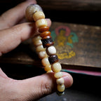 Original Design Natural Yak Bone Camel Bone Multi Treasure Tibetan Buddha Bead Bone Bracelet For Men Tibetan Style Unisex Couple Mixed Matching Wrist Bracelet