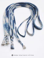 Handmade Plant Dyed Cotton Linen Five Strand Braid Pull Over Necklace Original Design Unisex Sweater Chain Bohemian Style Daily Wear Neck Rope For Men And Women