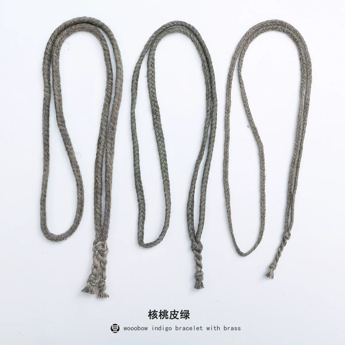 Handmade Plant Dyed Cotton Linen Five Strand Braid Pull Over Necklace Original Design Unisex Sweater Chain Bohemian Style Daily Wear Neck Rope For Men And Women