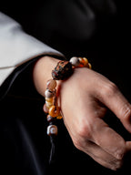 Handmade Original Design Natural Yak Bone Camel Bone Duobao Bone Bracelet Authentic Tibetan Style Prayer Bead String Bracelet For Spiritual Meditation