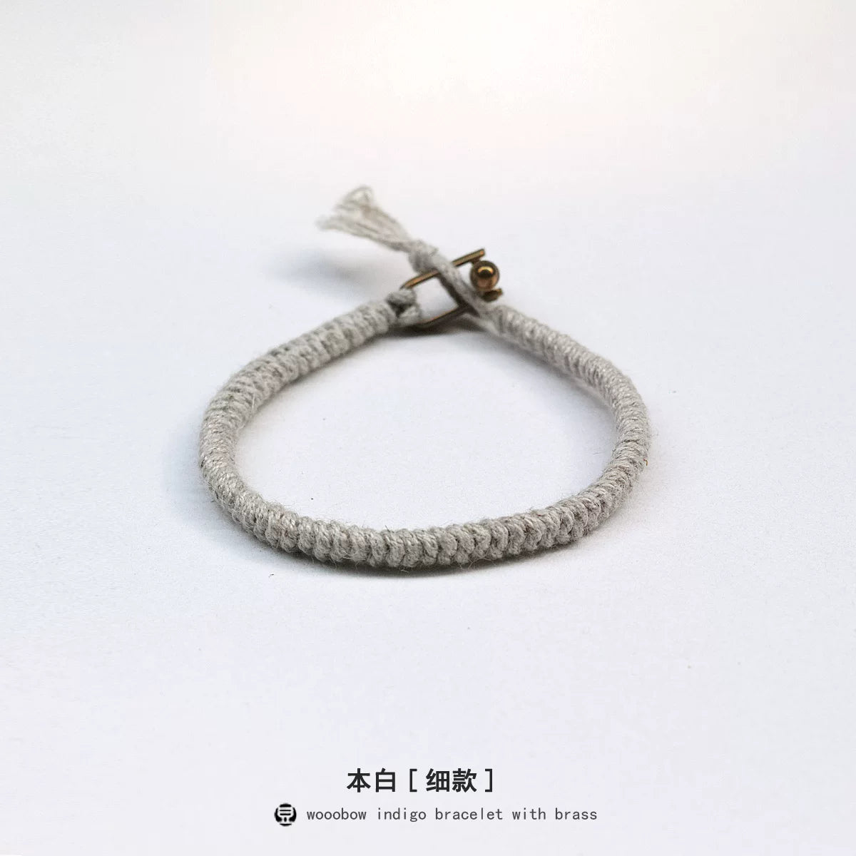 Handmade Braided Diamond Knot Cotton Linen Indigo Dyed Bracelet With Brass T Clasp Unisex Couple Woven Bangle Trendy Fashion Jewelry Gift For Men And Women