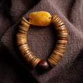 Naturlig gammel yakknogle tibetansk åndelig mala perler armbånd ét billede ét produkt tibetansk knogle poleret Gaha enkeltstrengs armbånd