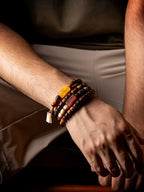 Original Design Vintage Star Moon Bodhi Seed Aged Chen Zi Buddha Beads Multi loop Couple Wrist Bracelet Hand String for Men and Women
