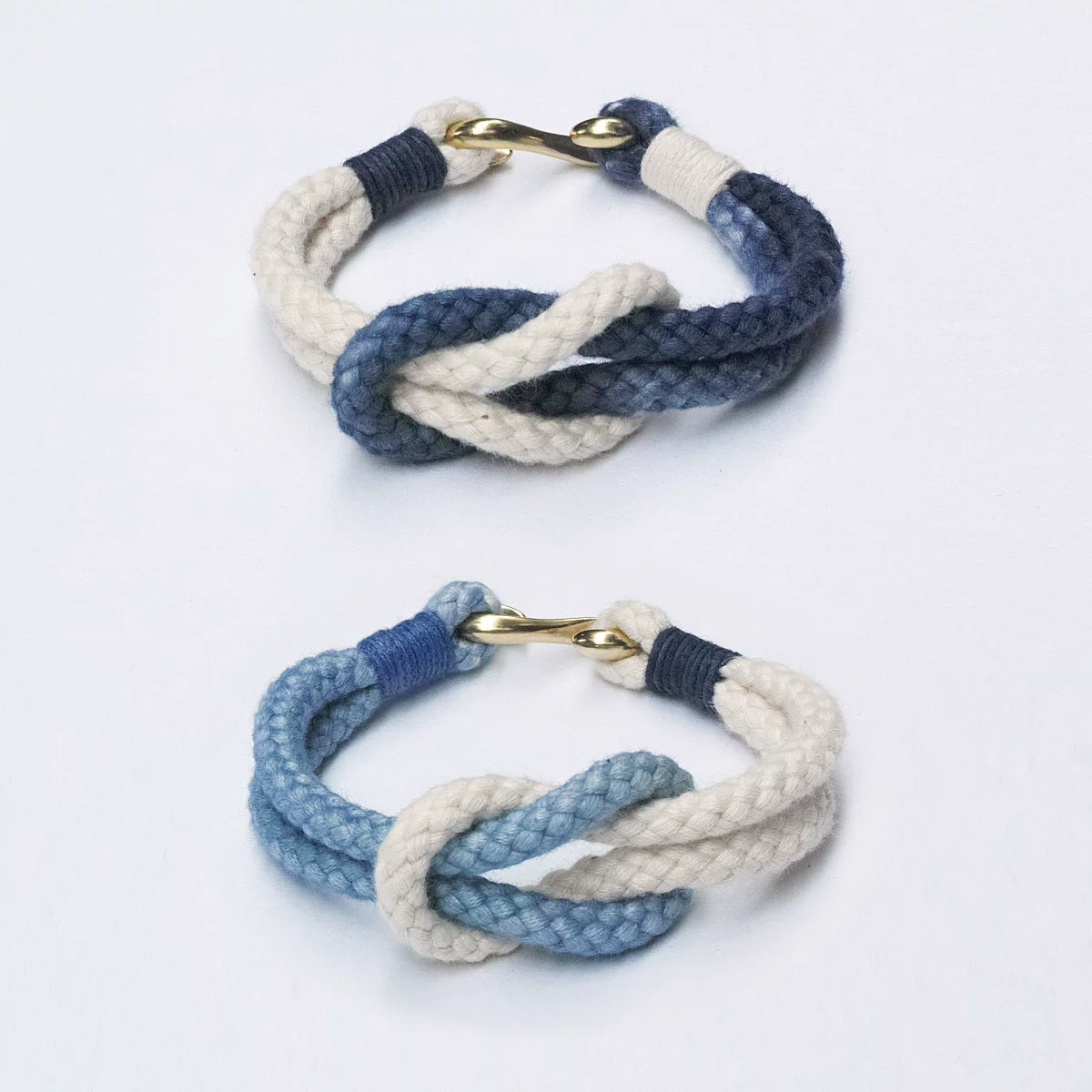 Hand Woven Cotton Linen Indigo Bracelet Set Natural Indigo Plant Dyed Retro Style Couple Bracelets Unisex Trendy Woven Cuff Bracelet Jewelry For Men And Women