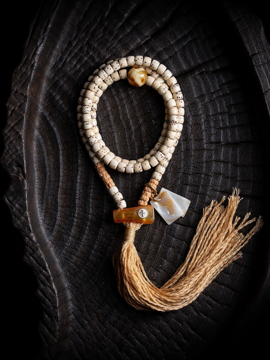 Original Design Large Blank Area Star-Moon Bodhi Beads Bracelet 108 Beads Tibetan Style Rosary Mala Beaded Bracelet for Women