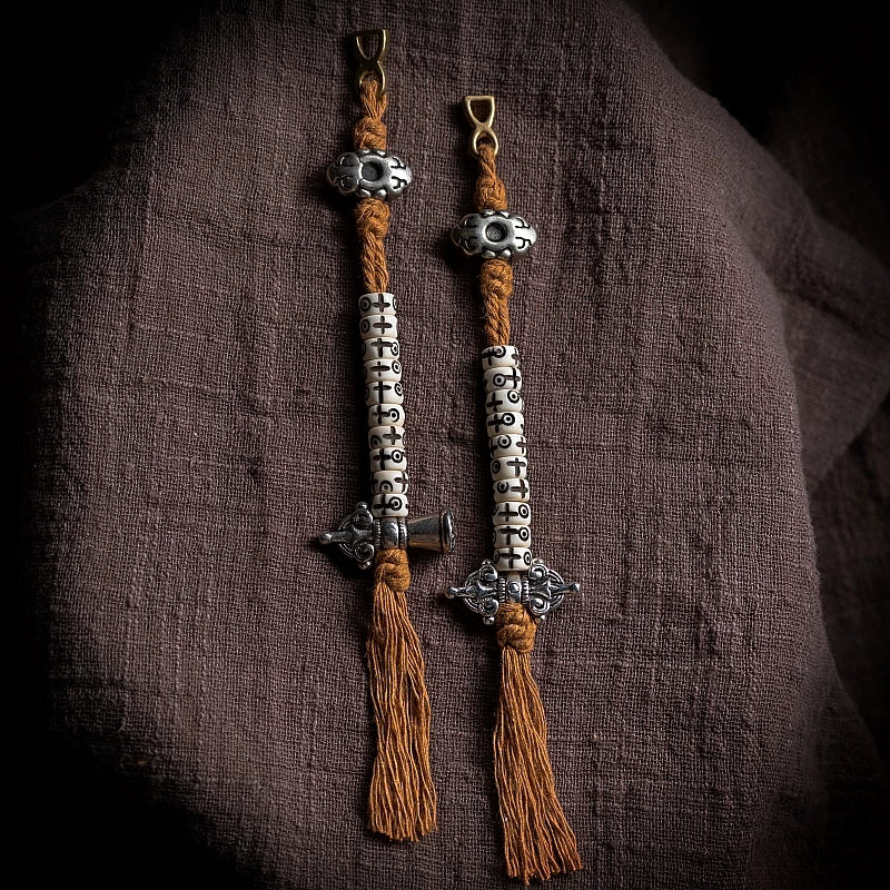 Authentic Tibetan Kajegdo Standard Counter Beads Accessory Yak Bone Camel Bone Mala Bracelet Side Pendant Tassel Small Tibetan Element Jewelry