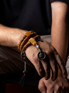 Original Handmade 108 Beads Tibetan Mala Little Gaga Prayer Beads Old Yak Bone Mala Bracelet Tibetan Style Meditation Winding Bracelet for Tibetan Buddhist Nurturing Play