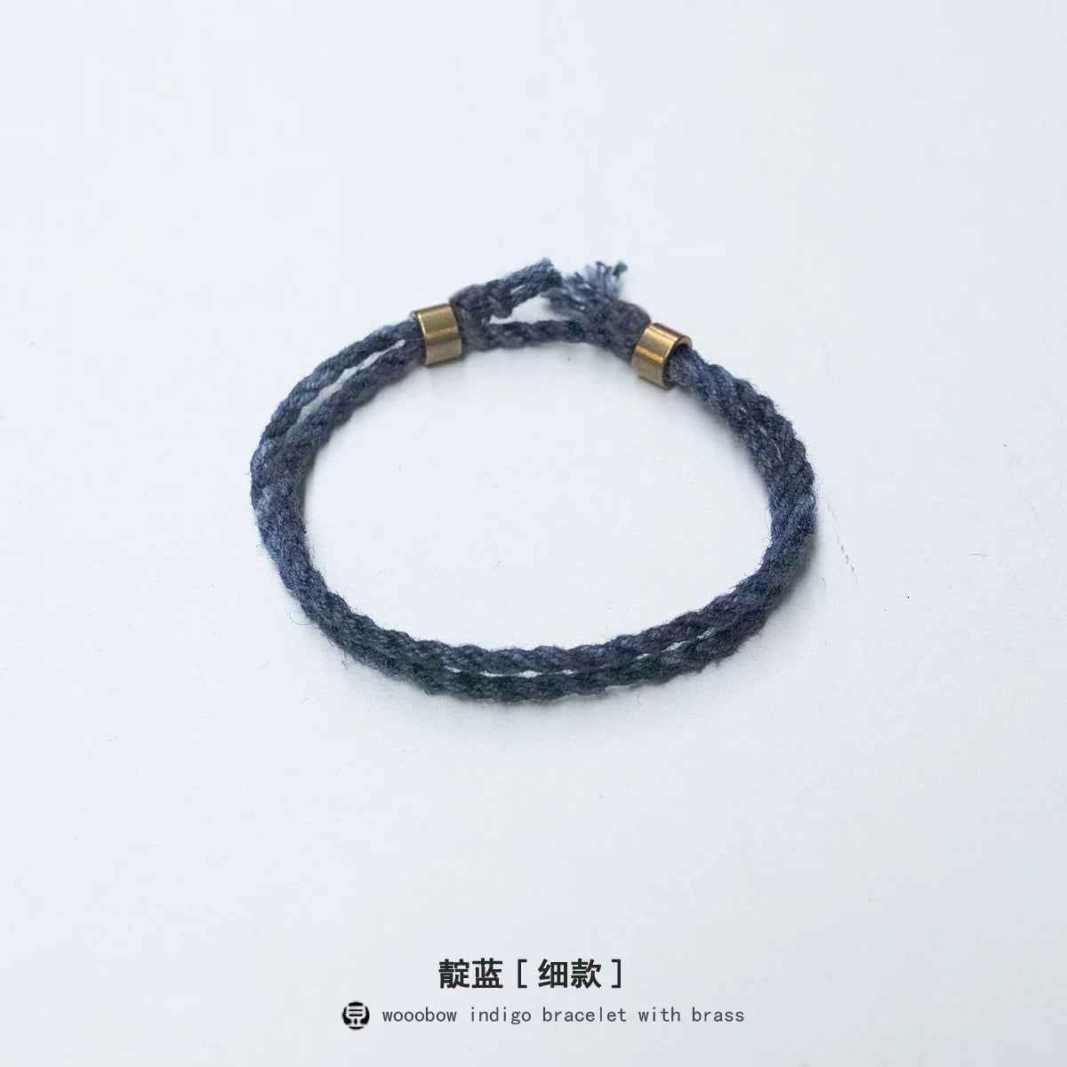 Handmade Two Layer One Size Blue Indigo Dyed Cotton Linen Woven Vintage Doudengmuwa Bracelet Boho Style Couple Woven Bangle For Men And Women Daily Wear