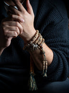 108 Beads Authentic Tibetan Natural Yak Bone Mala Prayer Beads Bracelet For Men Handmade Tibetan Yak Bone Lucky Spirit Beads Vintage Wenge Craft Prayer Beads
