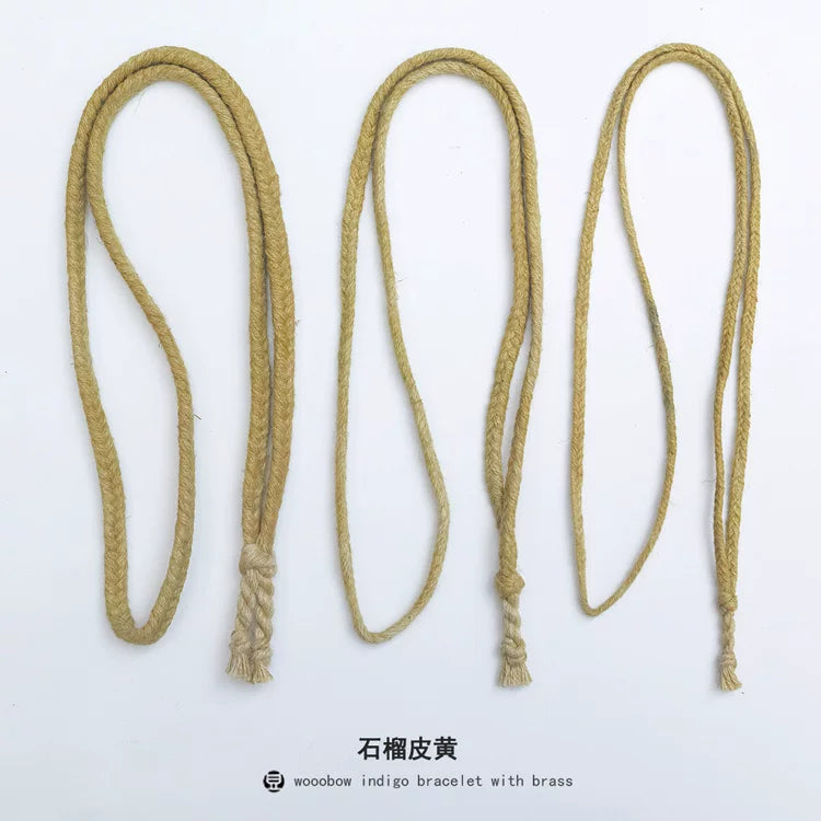 Handmade Plant Dyed Cotton Linen Five Strand Braid Pull Over Necklace Original Design Unisex Sweater Chain Bohemian Style Daily Wear Neck Rope For Men And Women