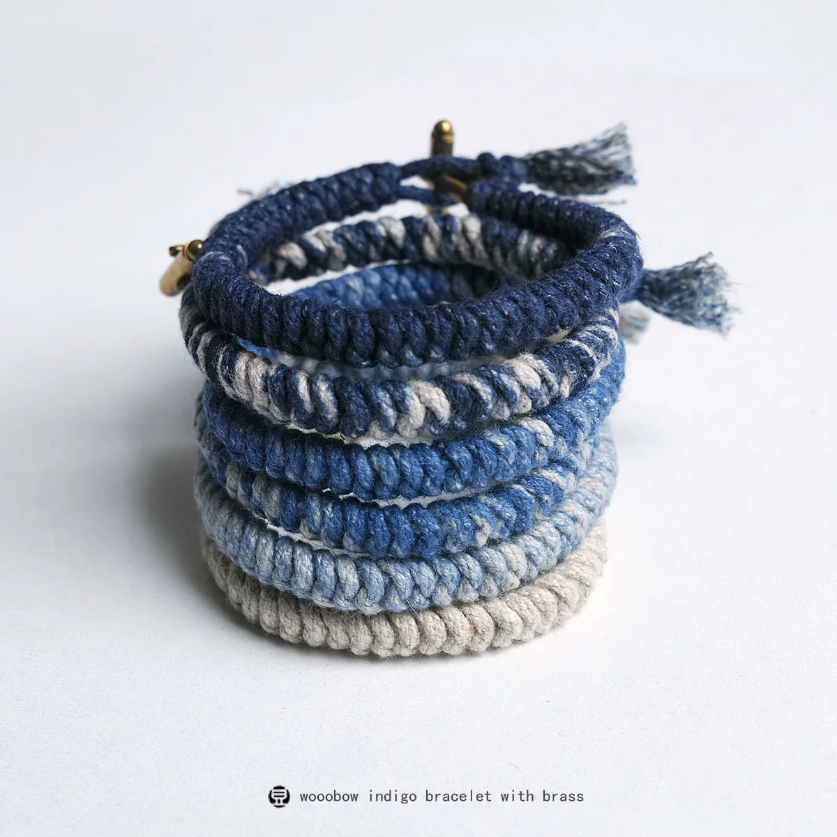 Handmade Braided Diamond Knot Cotton Linen Indigo Dyed Bracelet With Brass T Clasp Unisex Couple Woven Bangle Trendy Fashion Jewelry Gift For Men And Women