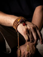 Original Design 108 Beads Aged Star-Moon Bodhi Mala Prayer Beads Bracelet Unisex Tibetan Style Hand String For Meditation Daily Wear And Spiritual Collection