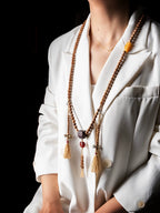 Original Design 108 Beads Aged Star-Moon Bodhi Mala Prayer Beads Bracelet Unisex Tibetan Style Hand String For Meditation Daily Wear And Spiritual Collection