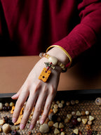 Original Design Natural Yak Bone Camel Bone Multi Treasure Tibetan Prayer Beads Bracelet Tibetan Style Unisex Couple Unique Minority Handmade Bracelet