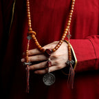 Original Design Tibetan Natural Old Material Yak Bone 108 Beads Mala Prayer Beads Bracelet For Men Traditional Tibetan Style Hand String For Women Meditation Yoga Jewelry