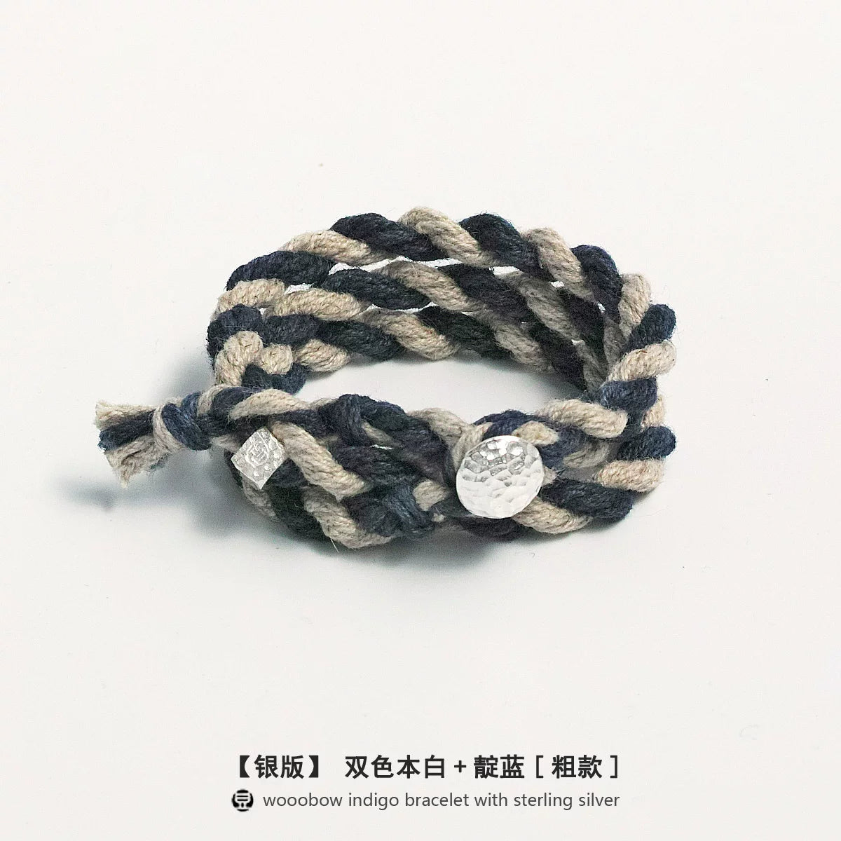 Hand Woven Three Loop One Size Fits All Hemp Cotton Cord Bracelet With Brass And Pure Silver Accents Unisex Couple Wristband For Daily Wear Matching Anniversary Dating Gift