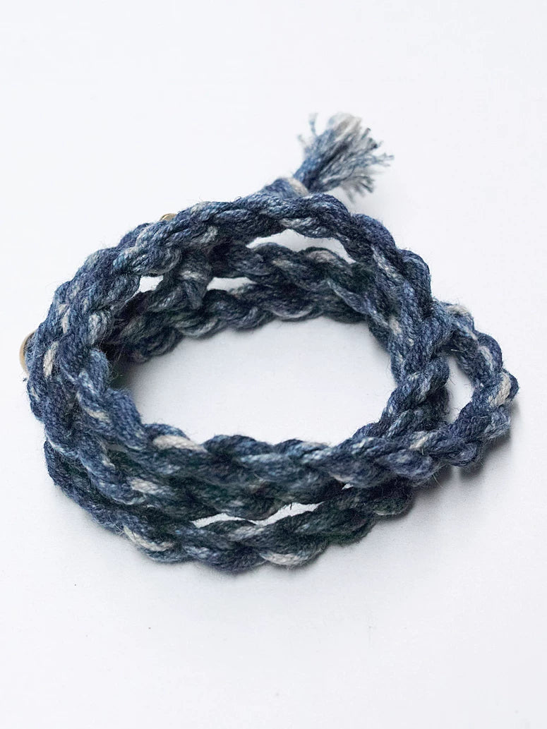 Hand Woven Three Loop One Size Fits All Hemp Cotton Cord Bracelet With Brass And Pure Silver Accents Unisex Couple Wristband For Daily Wear Matching Anniversary Dating Gift
