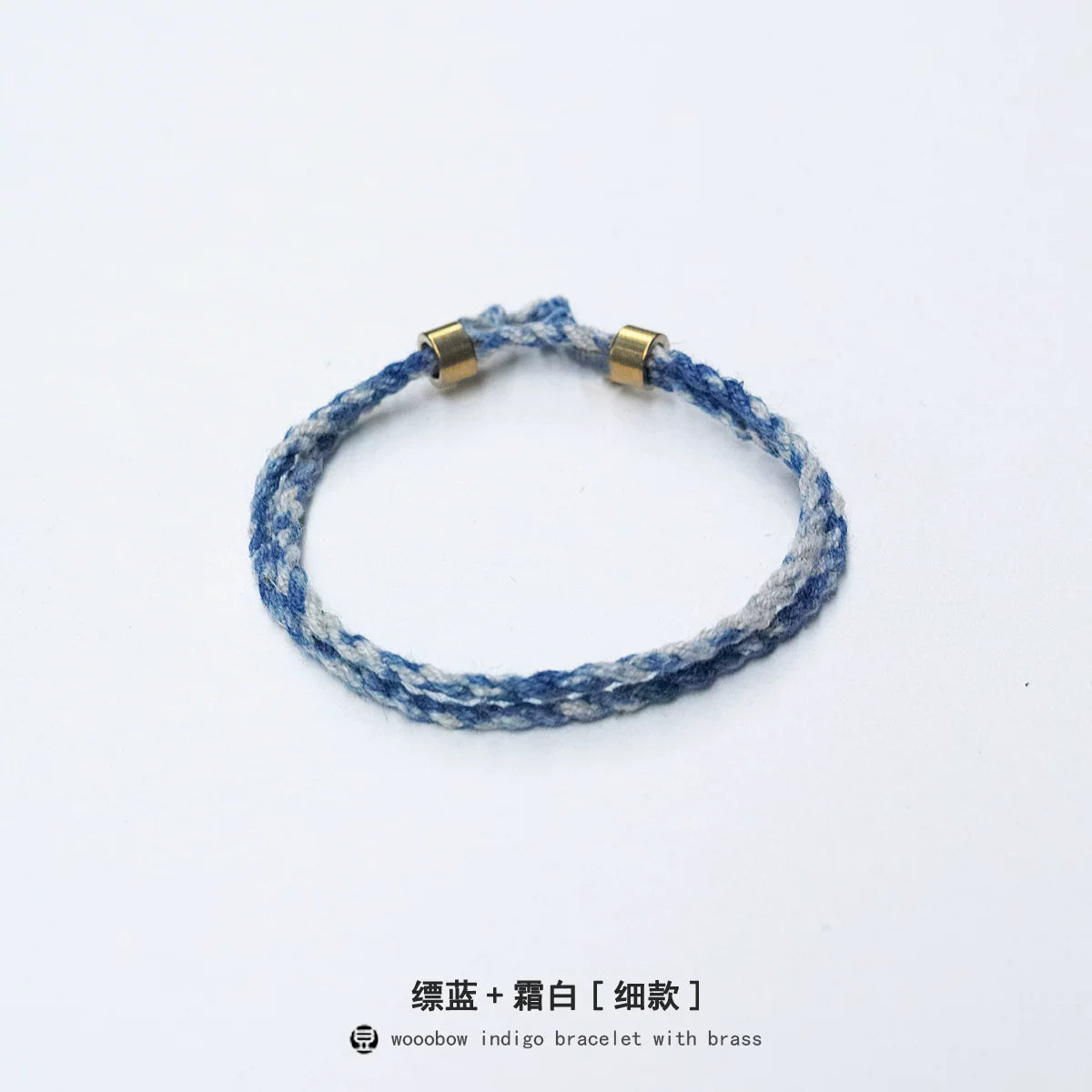 Handmade Two Layer One Size Blue Indigo Dyed Cotton Linen Woven Vintage Doudengmuwa Bracelet Boho Style Couple Woven Bangle For Men And Women Daily Wear
