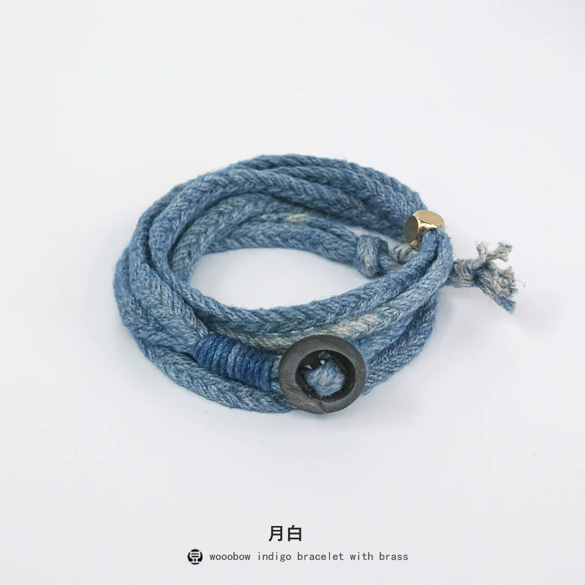 Handmade Original Five Strand Braided Bracelet Pure Silver Indigo Dyed Cotton Linen Couple Wristband Unisex Hand Braided Rope Bracelet Handcrafted Blue Dyed Fashion Adjustable Jewelry for Men and Women