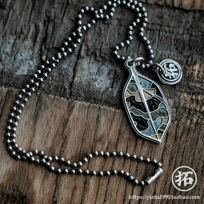 Handmade Enamel Solid 99 Sterling Silver Charm Pendant Necklace Unique Original Design Fine Silver Jewelry From Independent Jewelry Store