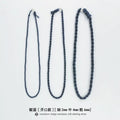 Hand Woven Indigo Dyed Hemp Cotton Necklace Cord Bracelet with Pure Silver Beads Unisex Couple Matching Jewelry Trendy Brand Gift for Men Women