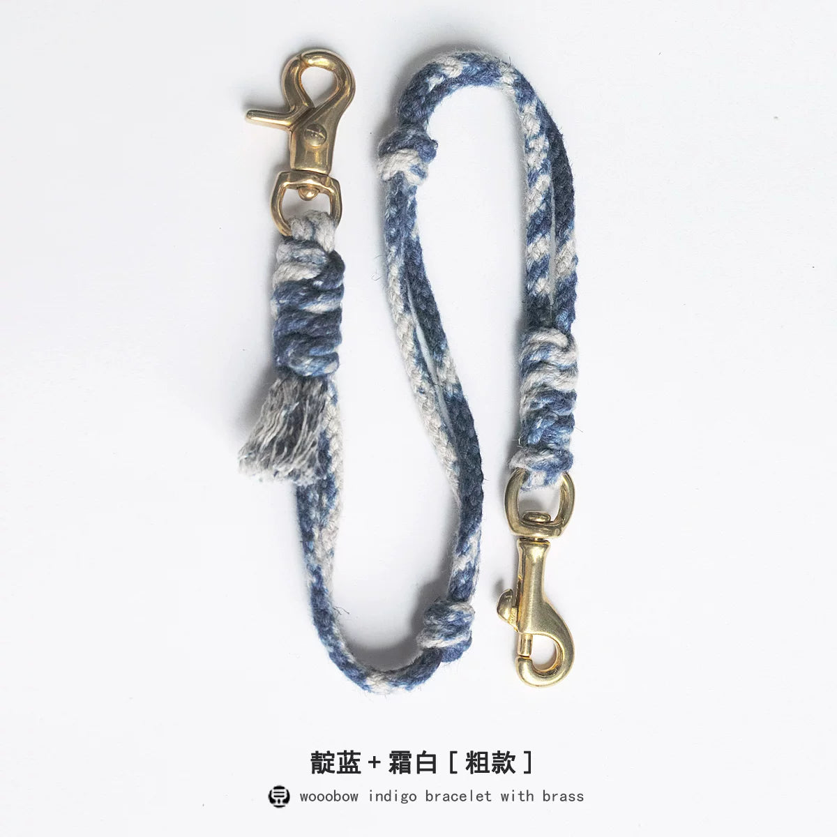 Hand Woven Cotton Linen Indigo Strap Vintage Style Lanyard for Wallet Phone Badge ID Key Chain Waist Belt Unique Fashion Gift for Men Women