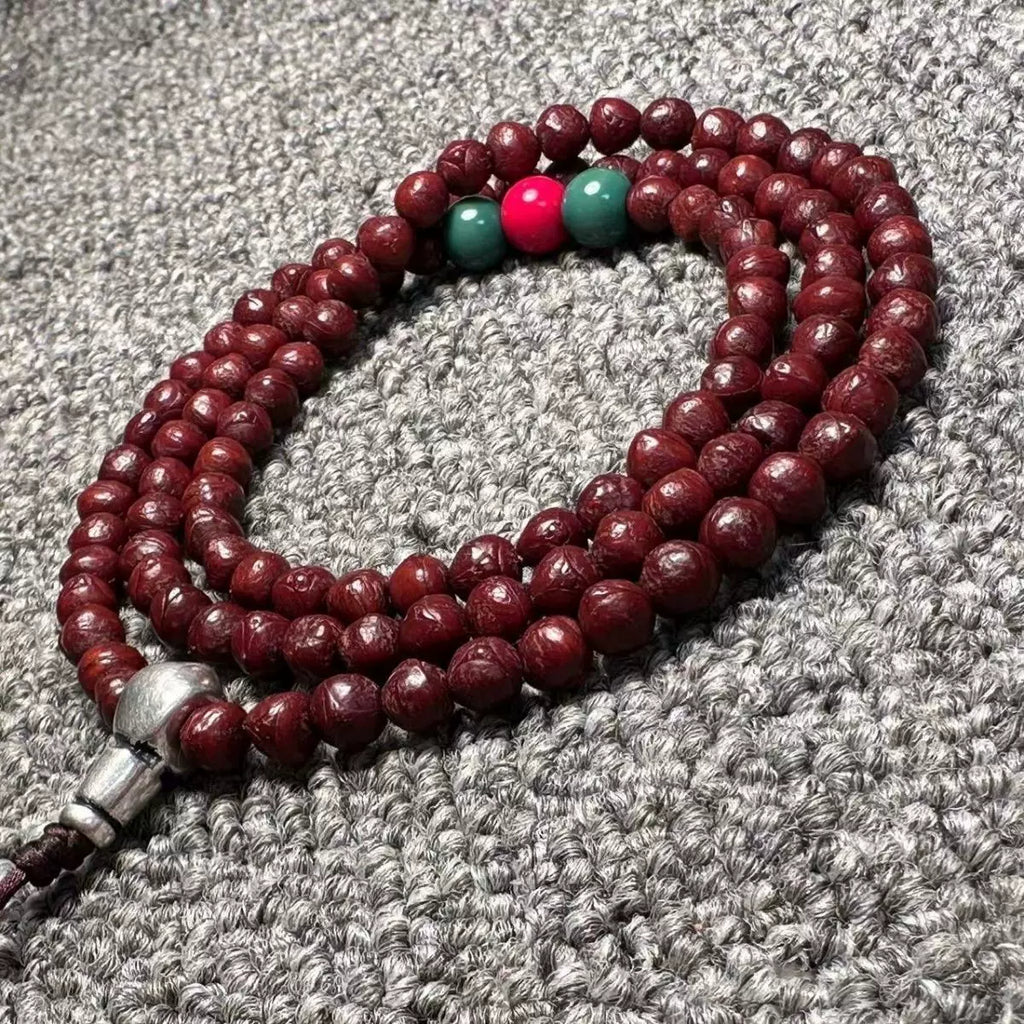 6Mm Tibetan area return small longan Bodhi 108 Buddha beads short pile men's and women's bracelets rosary beads cultural play necklace niche finished product