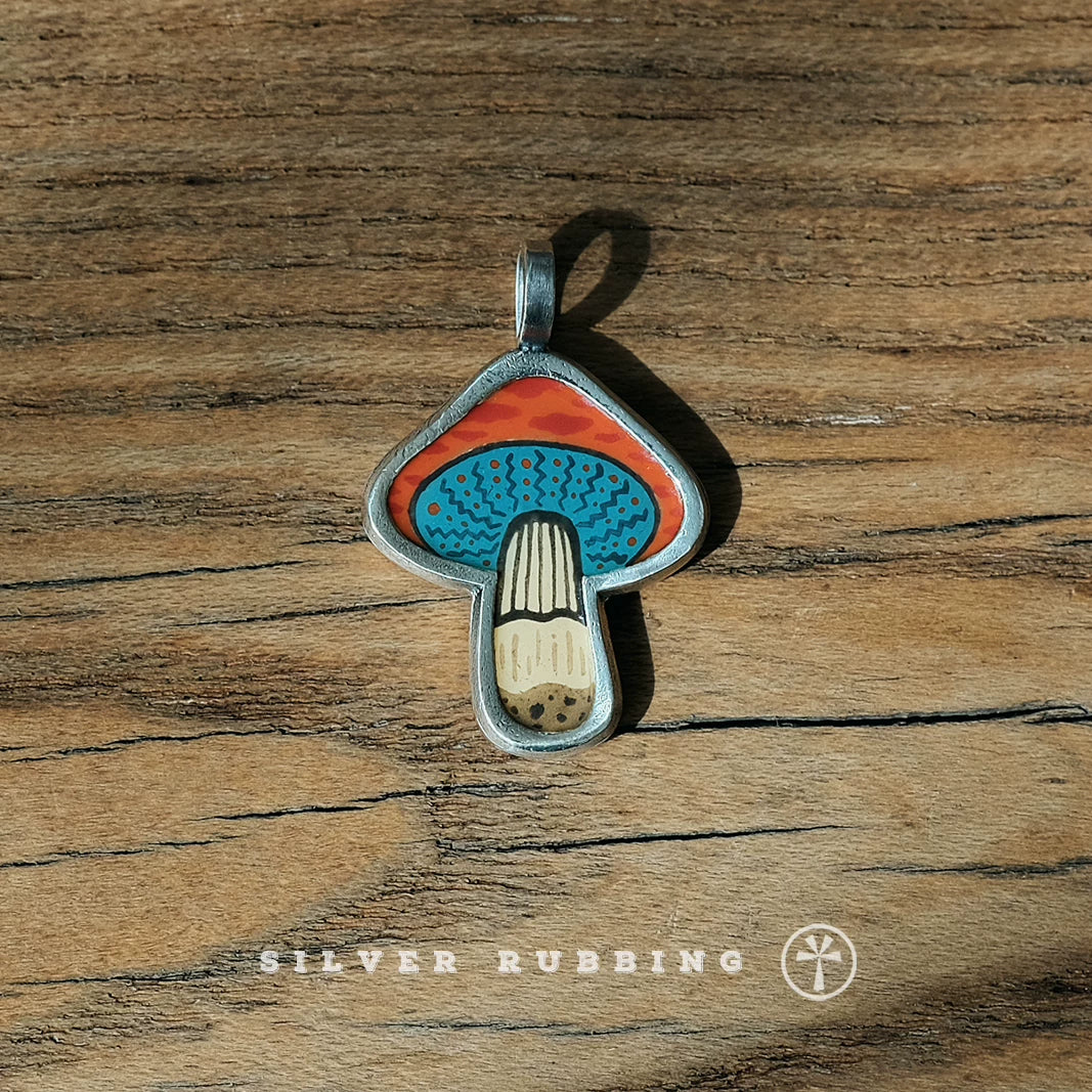 Original Handmade Unique Enamel Painting Pendant 999 Pure Silver Necklace Handcrafted Independent Design Minimalist Fine Silver Jewelry For Women Everyday Wear And Special Gif