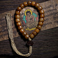 Authentic Old Material Natural Tibet Yak Bone Prayer Beads Bracelet For Men And Women Traditional Ethnic Hand Carved Wenwan Bracelet Prayer Beads Handheld Mala Necklace