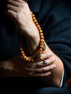 Tibet naturlig yakknogle mala-perlearmbånd vintage håndskåret kranium Mahakala flerlags armbånd håndlavede tibetanske etniske meditationsbedeperler smykker til mænd og kvinder