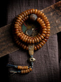 108 Pieces Old Stock Tibetan Natural Yak Bone Prayer Beads Mala Bracelet Men Bracelet For Daily Play Handheld Buddhist Mala Yak Bone Jewelry