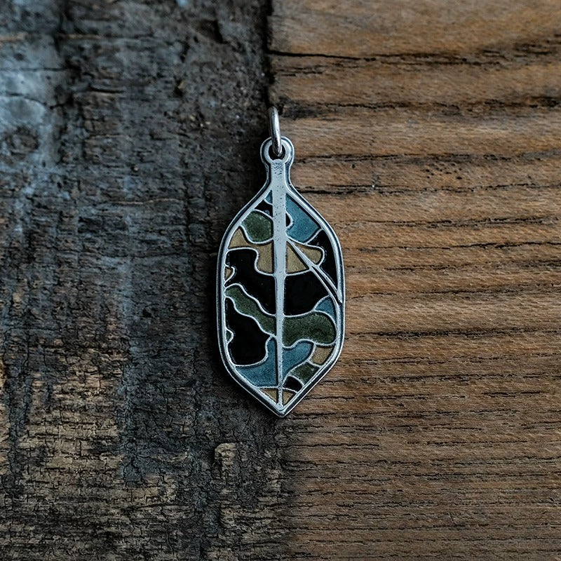 Handmade Enamel Solid 99 Sterling Silver Charm Pendant Necklace Unique Original Design Fine Silver Jewelry From Independent Jewelry Store
